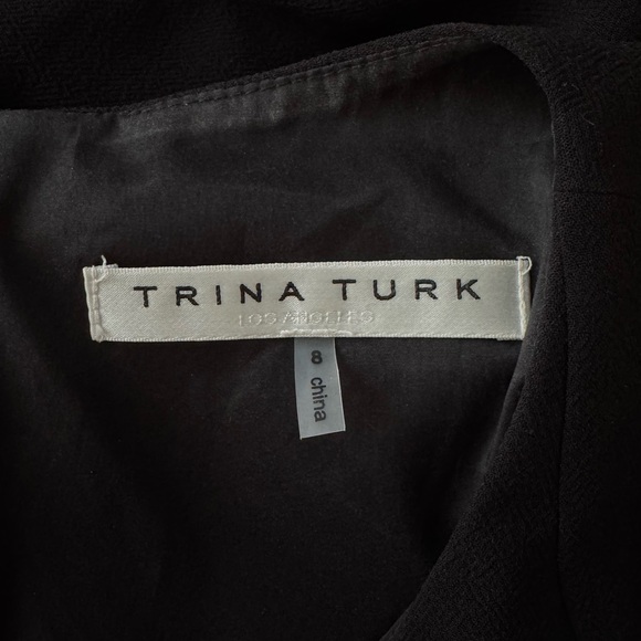 Trina Turk Fringe Night Dress Size 8 Black - Picture 4 of 6